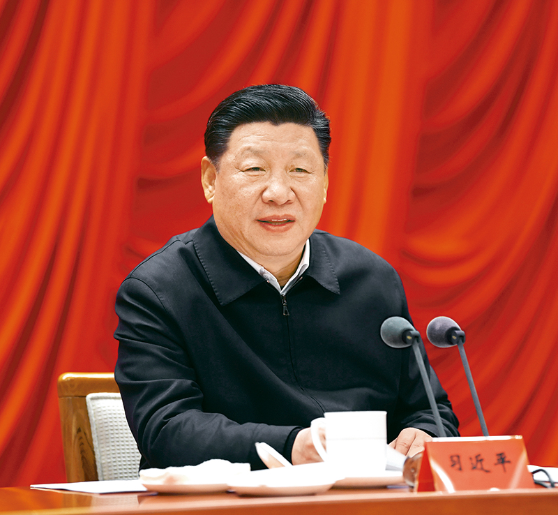 　　2019年1月21日，省部級(jí)主要領(lǐng)導(dǎo)干部堅(jiān)持底線思維著力防范化解重大風(fēng)險(xiǎn)專題研討班在中央黨校開班。中共中央總書記、國(guó)家主席、中央軍委主席習(xí)近平在開班式上發(fā)表重要講話。 新華社記者 饒愛民/攝